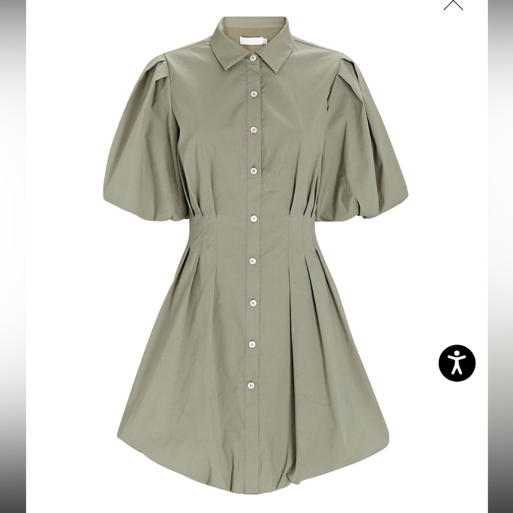 Jonathan Simkhai Cleo Pleated Poplin Dress